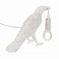 Настольная лампа Gavi SLE115304-01 Evoluce без плафона 1 лампа, основание белое смола металл в стиле современный птички