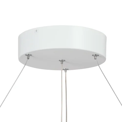 Светильник подвесной LED V4676-0/2S Vitaluce без плафона 1 лампа, основание белое в стиле хай-тек кольца фото 4