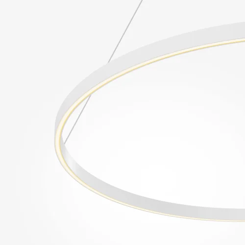 Светильник подвесной LED Rim MOD058PL-L54WK Maytoni белый на 1 лампу, основание белое в стиле современный хай-тек минимализм кольца фото 2