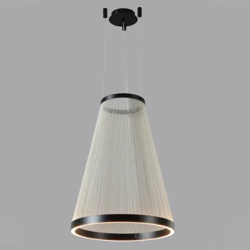 Светильник подвесной ЛЕД ATRIUM A SP50W LED Crystal Lux белый на 1 лампу, основание чёрное в стиле современный фото 2