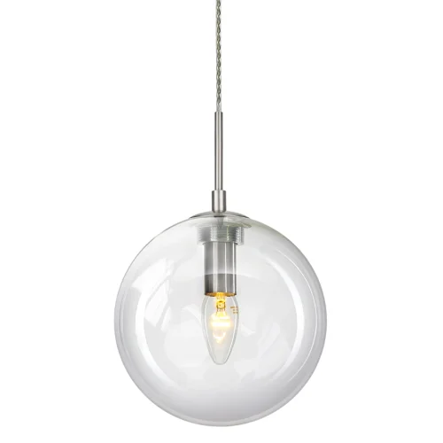 Светильник подвесной Томми CL102621 Citilux прозрачный 1 лампа, основание хром в стиле современный шар фото 2