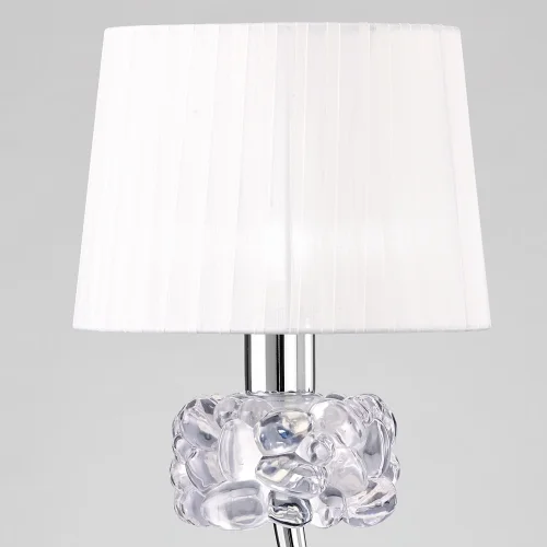 Настольная лампа Loewe 4636 Mantra белая 1 лампа, основание хром металл в стиле современный  фото 4