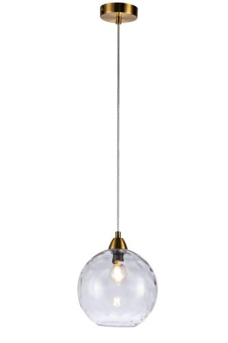 Светильник подвесной Memoria V000092 Indigo прозрачный 1 лампа, основание бронзовое в стиле классический шар выдувное фото 4