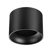 Светильник накладной Gemini 371010 Novotech чёрный на 1 лампу, основание чёрное в стиле современный хай-тек круглый