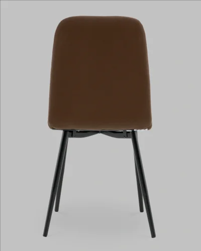 Стул Easy new велюр коричневый УТ000041669 Stool Group, коричневый/велюр, ножки/металл/чёрный, размеры - ***** фото 4