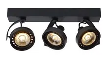 Светильник потолочный LED Dorian 22968/36/30 Lucide чёрный на 3 лампы, основание чёрное в стиле современный 