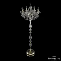 Торшер 1409T1/8/195-160 G Bohemia Ivele Crystal sp без плафона 8 ламп, основание золотое в стиле классический
