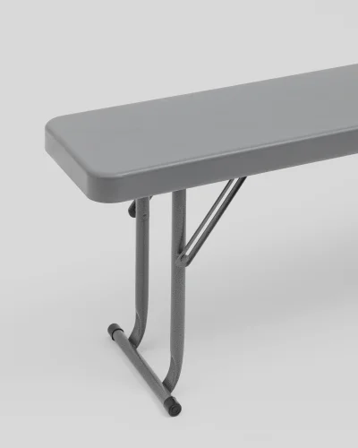 Скамейка складная 152*25*42см, серая УТ000040167 Stool Group, серый/, ножки/металл/серый, размеры - ***** фото 2
