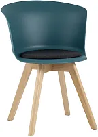 Стул Blossom с подушкой темно-бирюзовый УТ000005384 Stool Group, голубой синий/ткань, ножки/дерево/бежевый, размеры - ***** Стул Blossom с подушкой темно-бирюзовый УТ000005384 Stool Group, голубой синий/ткань, ножки/дерево/бежевый, размеры - *****