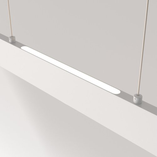 Светильник подвесной LED Step P010PL-L30W4K Maytoni белый 1 лампа, основание белое в стиле хай-тек минимализм линейный фото 6