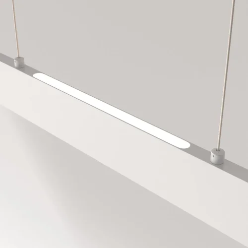 Светильник подвесной LED Step P010PL-L30W4K Maytoni белый на 1 лампу, основание белое в стиле хай-тек минимализм линейный фото 6
