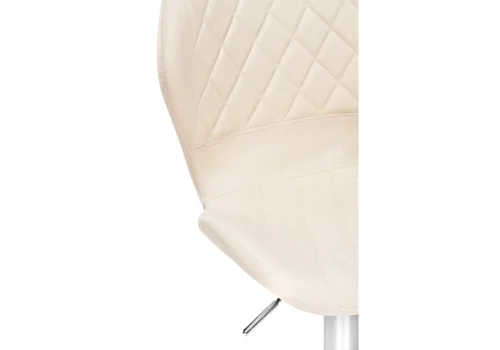 Барный стул Porch chrome / beige 15645 Woodville, бежевый/экокожа, ножки/металл/хром, размеры - *1130***480*470 фото 6