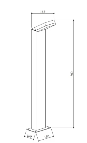 Парковый светильник LED Paso O595FL-L12B3K Maytoni уличный IP54 чёрный 1 лампа, плафон чёрный в стиле современный LED фото 3