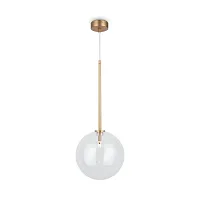 Светильник подвесной Mood MOD172PL-01BS Maytoni прозрачный 1 лампа, основание латунь в стиле модерн шар