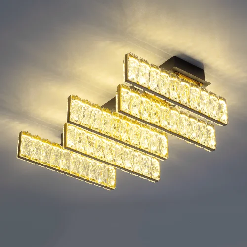 Люстра потолочная LED Palant CL325252 Citilux прозрачная на 1 лампу, основание чёрное в стиле классический современный фото 5 Люстра потолочная LED Palant CL325252 Citilux прозрачная на 1 лампу, основание чёрное в стиле классический современный фото 5
