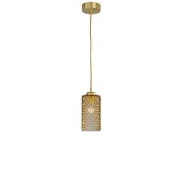 Светильник подвесной L 10030/1 Reccagni Angelo янтарный 1 лампа, основание матовое золото в стиле классический современный выдувное