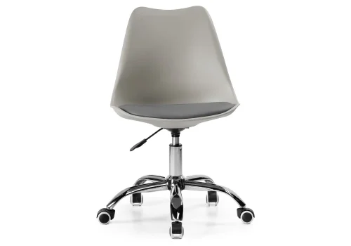 Компьютерное кресло Kolin light gray 11835 Woodville, серый/искусственная кожа, ножки/металл/хром, размеры - *890***490*560 фото 2