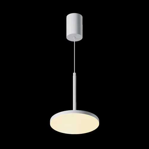 Светильник подвесной LED Plato P076PL-L12W3K-W Maytoni белый на 1 лампу, основание белое в стиле современный хай-тек фото 11