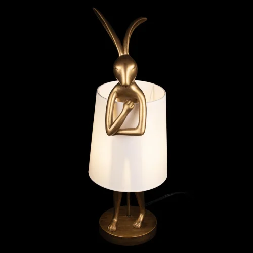 Настольная лампа Lapine 10315/B White LOFT IT белая 1 лампа, основание золотое смола в стиле современный животные фото 6