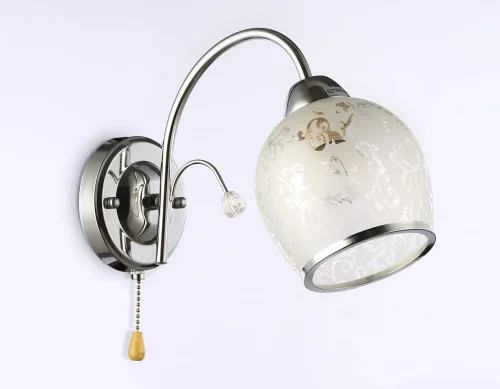 Бра с выключателем TR3194 Ambrella light белый на 1 лампа, основание хром в стиле классический  фото 3