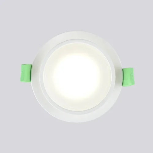 Светильник точечный CLT 061C1 WH Crystal Lux прозрачный белый на 1 лампу, основание белое в стиле современный круглый фото 5
