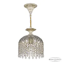 Светильник подвесной AL16781/22 WMG V0300 Bohemia Ivele Crystal прозрачный 1 лампа, основание белое патина золотое в стиле классический виноград