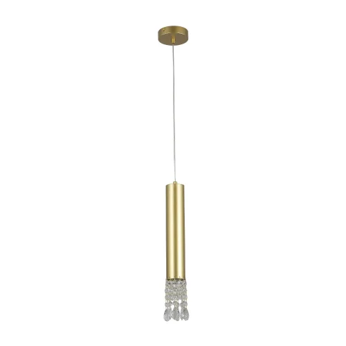 Светильник подвесной Merger 2922-1P F-promo прозрачный латунь 1 лампа, основание латунь в стиле современный трубочки фото 2