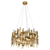 Светильник подвесной Escama 10396/600C LOFT IT золотой на 10 ламп, основание золотое в стиле современный 