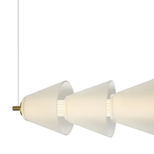 Светильник подвесной LED Plum FR6137PL-L21BT2 Freya белый 1 лампа, основание латунь в стиле современный арт-деко  фото 3