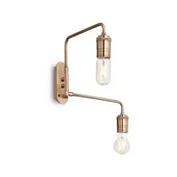 Бра TRIUMPH AP2 OTTONE ANTICO Ideal Lux без плафона на 2 лампы, основание латунь в стиле классический 