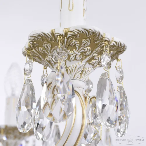 Люстра подвесная AL78101/10/250 A WMG Bohemia Ivele Crystal без плафона на 10 ламп, основание белое патина золотое в стиле классический sp фото 5