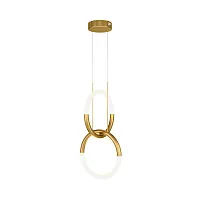 Светильник подвесной LED Node MOD165PL-L18G3K Maytoni золотой 1 лампа, основание золотое в стиле  кольца