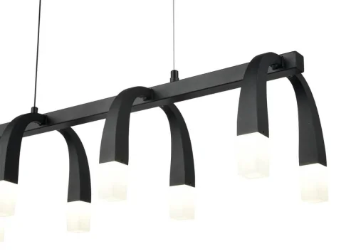Светильник подвесной LED Negro 441 VL7102P08 Vele Luce белый чёрный на 1 лампу, основание чёрное в стиле хай-тек фото 2