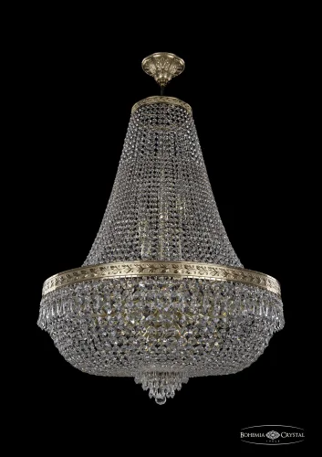 Люстра потолочная хрустальная 19271/H2/70IV G Bohemia Ivele Crystal прозрачная на 22 лампы, основание золотое в стиле классический sp
