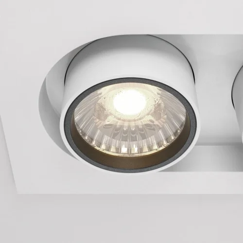 Светильник точечный LED Hidden DL045-02-10W4K-W Maytoni белый 2 лампы, основание белое в стиле хай-тек современный  фото 2