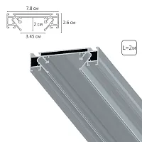 Профиль для однофазной трековой системы в натяжной потолок Track Accessories A632205 Arte Lamp серый в стиле для светильников серии Track Accessories однофазный шинопровод