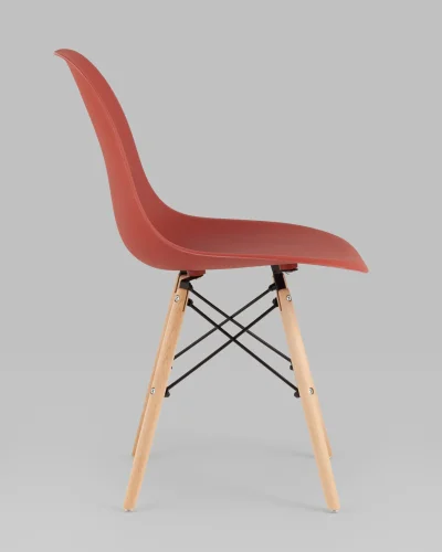 Стул EAMES, терракотовый УТ000039374 Stool Group, /, ножки/массив бука/бежевый, размеры - *815***460*530 фото 2