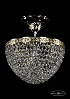 Светильник потолочный 19321/25IV G Bohemia Ivele Crystal прозрачный 3 лампы, основание золотое в стиле классика sp