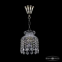 Светильник подвесной 14781/15 Pa Leafs Bohemia Ivele Crystal прозрачный 1 лампа, основание патина в стиле классический leafs
