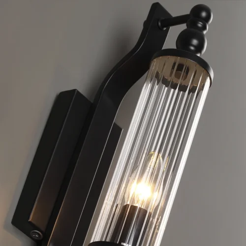 Бра с выключателем Tolero 4941/1W Odeon Light прозрачный на 1 лампа, основание чёрное в стиле современный  фото 5