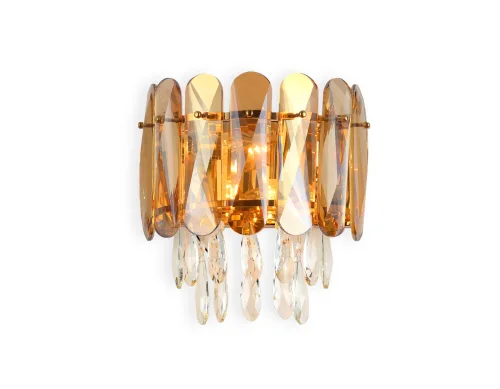 Бра TR5078 Ambrella light янтарный на 2 лампы, основание золотое в стиле классический современный 