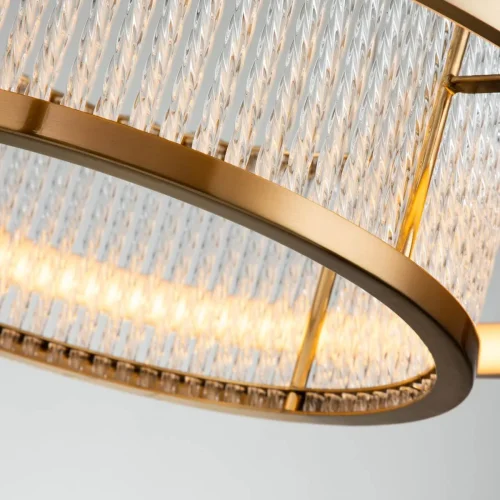 Люстра подвесная LED Arena 2995-5P Favourite прозрачная на 1 лампа, основание латунь в стиле современный  фото 4