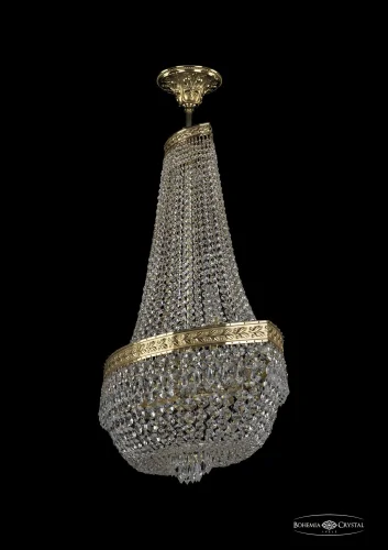 Люстра потолочная хрустальная 19273/H2/70IV G Bohemia Ivele Crystal прозрачная на 12 ламп, основание золотое в стиле классический sp фото 2