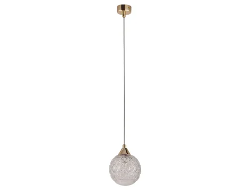 Светильник подвесной 3801/S gold new Newport прозрачный 1 лампа, основание золотое в стиле американский современный классический шар
