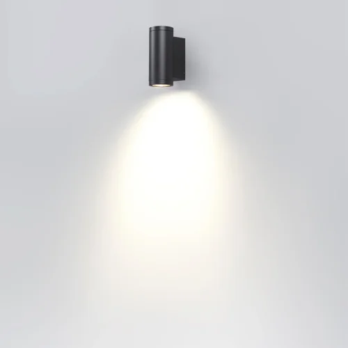 Настенный светильник уличный LED Long 7071/8WL Odeon Light уличный IP65 чёрный на 1 лампу, плафон чёрный в стиле минимализм LED фото 4