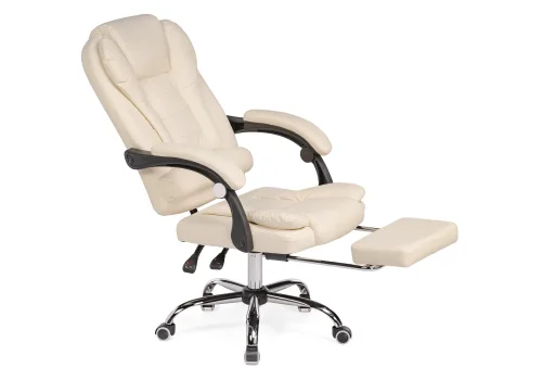 Компьютерное кресло Orvil cream 15570 Woodville, кремовый/экокожа, ножки/металл/хром, размеры - *1220***610* фото 6