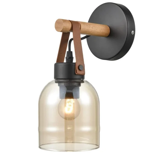 Бра ARGUS WALL 167717-26 ImperiumLoft янтарный на 1 лампу, основание коричневое в стиле современный скандинавский фото 2