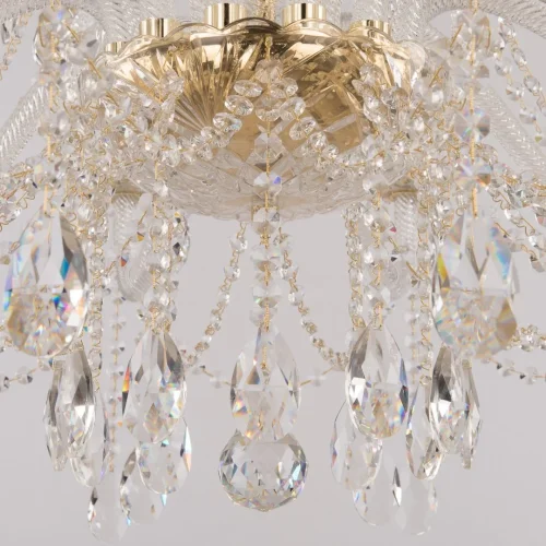 Люстра подвесная 107/12+6/360 G Bohemia Ivele Crystal без плафона на 18 ламп, основание золотое прозрачное в стиле классический sp фото 3