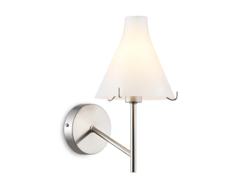 Бра LH57127 Ambrella light белый на 1 лампу, основание никель в стиле классический 