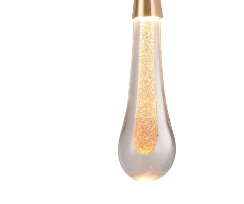 Светильник подвесной LED Гутта 07861-1A,33 Kink Light прозрачный 1 лампа, основание золотое в стиле современный  фото 2